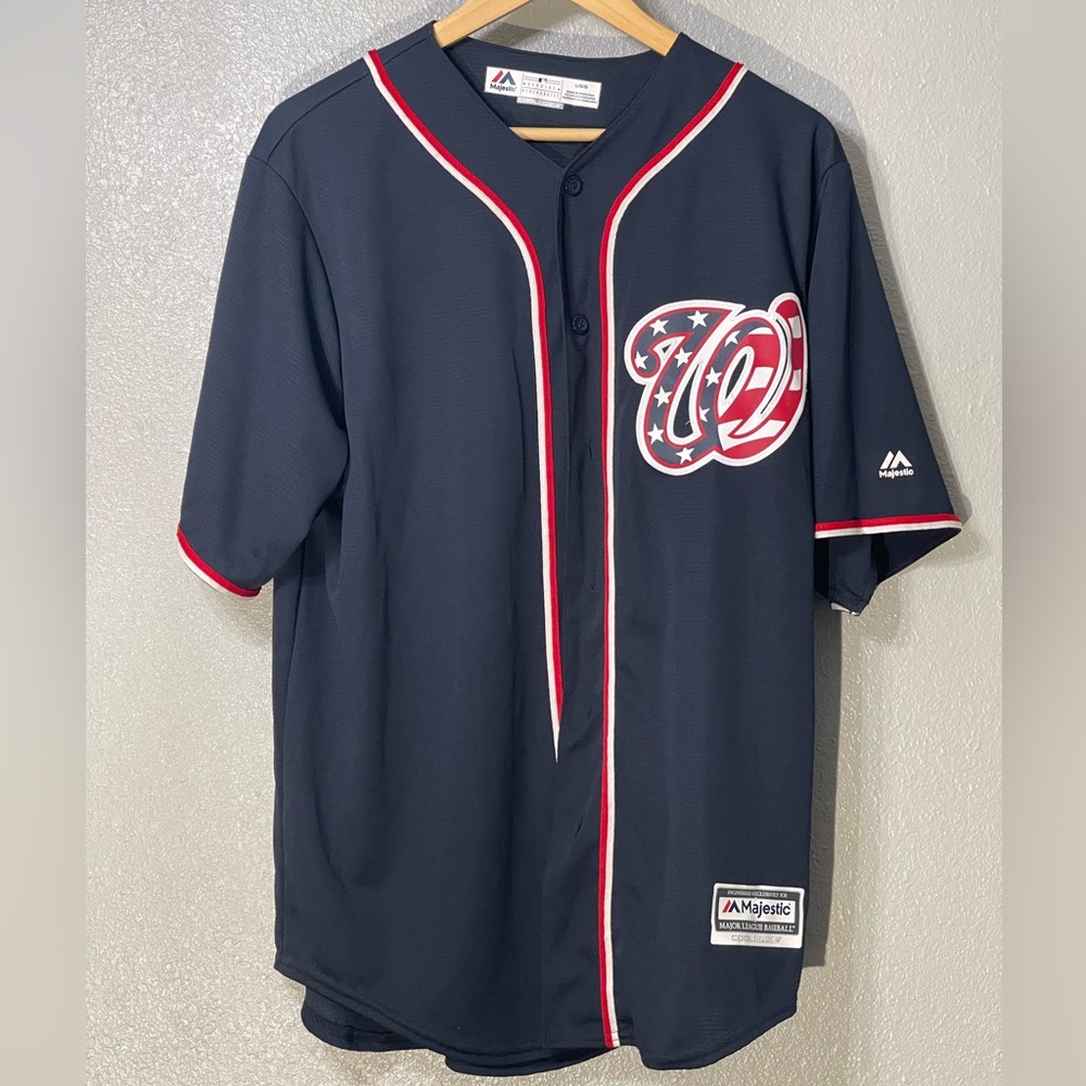 Washington Nationals Harper Patriotic USA Stars Stripes - Sz L